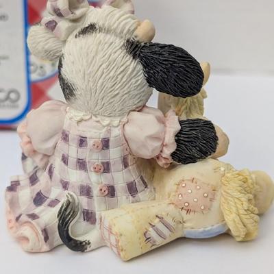 Mary's Moo Moos "I'm Lucky To Know You" Figurine 1993 Enesco Cowgirl Horse