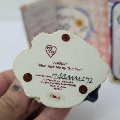 Vintage Mary's Moo Moos Figurine 1996 Enesco Moo And Me By The Sea