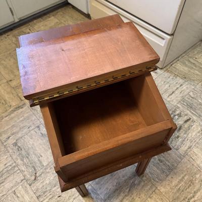 Vintage Slope Front Side Table
