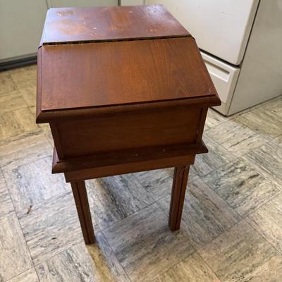 Vintage Slope Front Side Table
