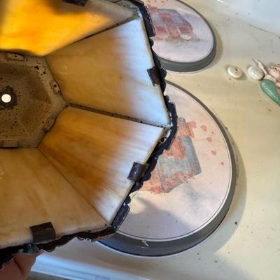 Antique Slag Glass Lamp