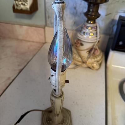 Antique Slag Glass Lamp