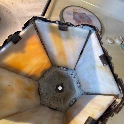 Antique Slag Glass Lamp