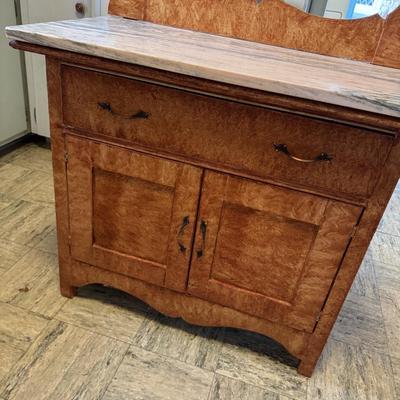 Antique Wash Stand with Marble Top