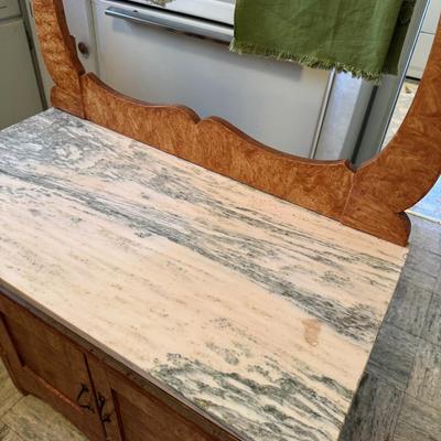 Antique Wash Stand with Marble Top