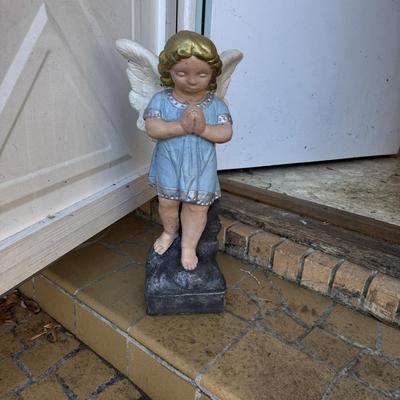 Painted Concrete Angel