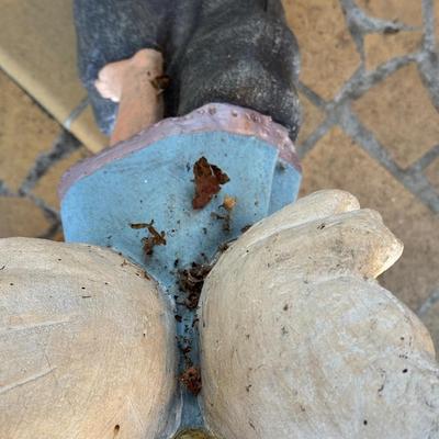 Painted Concrete Angel