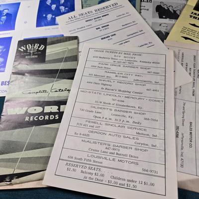 Sale Photo Thumbnail #512: This auction lot is for Early Commercial Gospel Music Ephemera. This is a collection of Gospel Music Flyers and more.  We love the car advertising - what would they sell for today?  Show pictures, names and other information on some very early gospel grou
