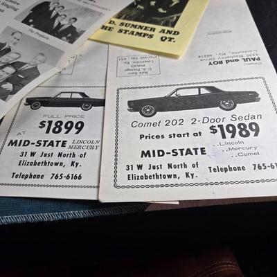 Sale Photo Thumbnail #511: This auction lot is for Early Commercial Gospel Music Ephemera. This is a collection of Gospel Music Flyers and more.  We love the car advertising - what would they sell for today?  Show pictures, names and other information on some very early gospel grou