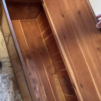 Cedar Parlor Bench As Is