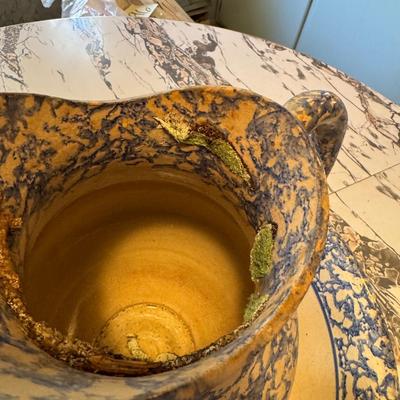 Spongeware Bowl and Pitcher