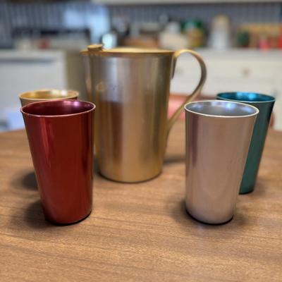Aluminum Pitcher and Tumbler Set
