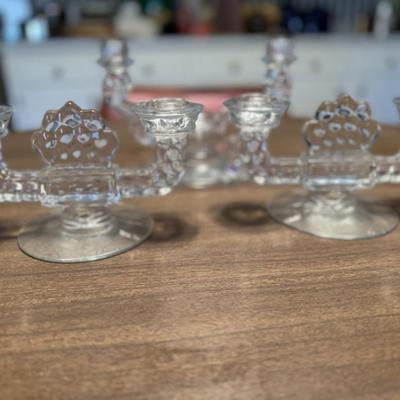 Glass Candlesticks Heisy and Others