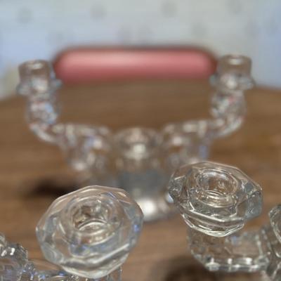 Glass Candlesticks Heisy and Others