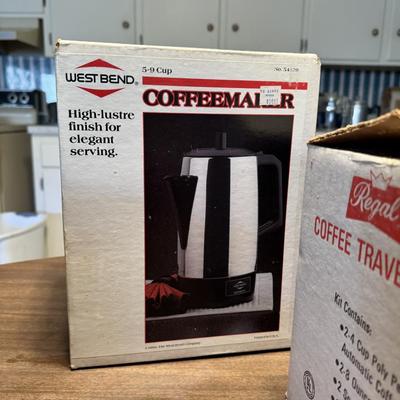 3 Vintage Coffee Makers/Percolaters