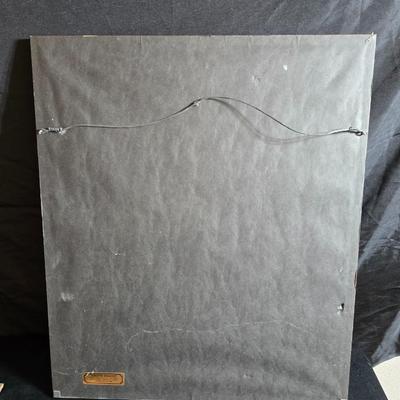 Robert Louis Stevenson Cowboy poster and a Framed A. Christen 1963 Oxen with covered wagon artwork