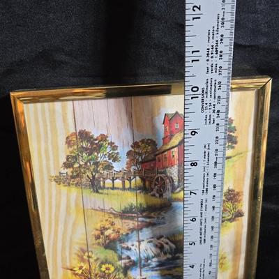 Free standing WITTROCK Metal Art Windmill 14.5", Signed Art Sculpture Wittrock 78, 1978 - with framed artwork, coasters and more