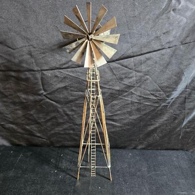 Free standing WITTROCK Metal Art Windmill 14.5", Signed Art Sculpture Wittrock 78, 1978 - with framed artwork, coasters and more