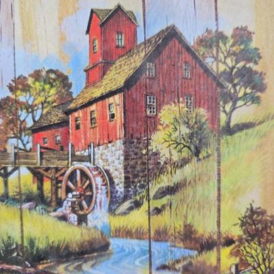 Free standing WITTROCK Metal Art Windmill 14.5", Signed Art Sculpture Wittrock 78, 1978 - with framed artwork, coasters and more