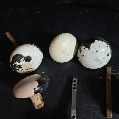 Four antique metal doorknobs - vintage doorknobs -