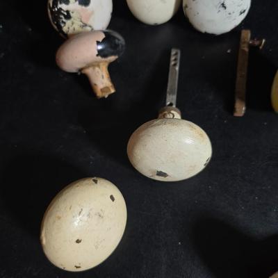 Four antique metal doorknobs - vintage doorknobs -