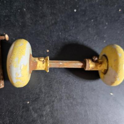 Four antique metal doorknobs - vintage doorknobs -