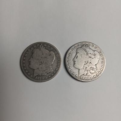 1878 and 1886-O MORGAN SILVER DOLLARS