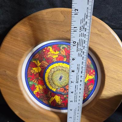 Two matching floral wall buckets, Butterflies, Sun dial clock, a small ceramic garden worm, and a decorative wall hanging