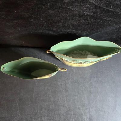 Two matching floral wall buckets, Butterflies, Sun dial clock, a small ceramic garden worm, and a decorative wall hanging