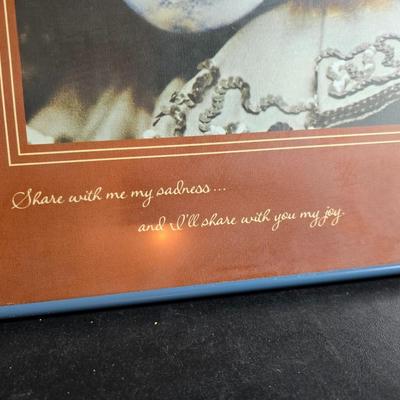 Framed Clown wall art - 1979 Hallmark cards Inc. PTR250 With George Good Corporation pewter clown figurine playing an accordion.