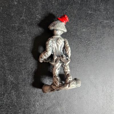 Framed Clown wall art - 1979 Hallmark cards Inc. PTR250 With George Good Corporation pewter clown figurine playing an accordion.