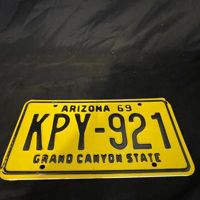 1969 ARIZONA GRAND CANYON STATE PLATE