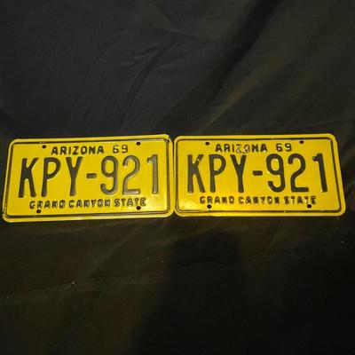 1969 ARIZONA GRAND CANYON STATE PLATE