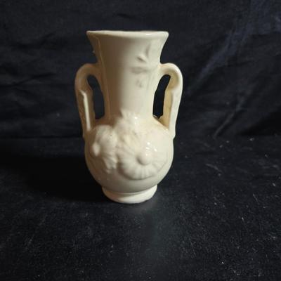 Antique cast metal gold guild clock face frame with Saja China dish - four small, vintage ceramic cups with leaf like handles and a small...