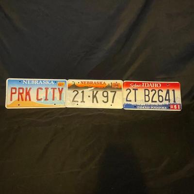 NEBRASKA AND IDAHO PLATES