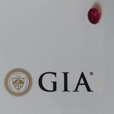 GIA CERTIFIED LAB GROWN RUBY