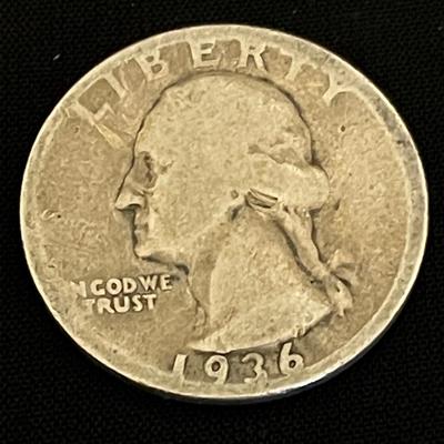 1929 STANDING LIBERTY AND 1936 WASHINGTON SILVER QUARTERS