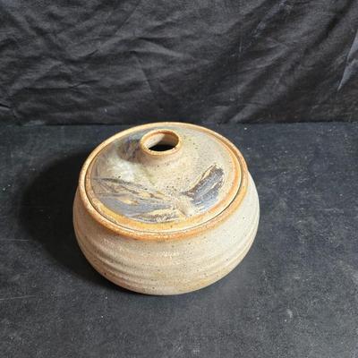 Vintage boho studio pottery signed Donabe Pot - prepare soups, stews, rice, and steamed dishes