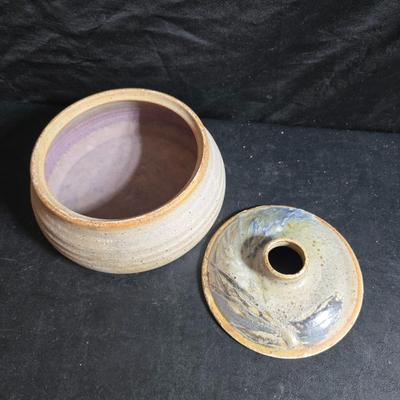 Vintage boho studio pottery signed Donabe Pot - prepare soups, stews, rice, and steamed dishes