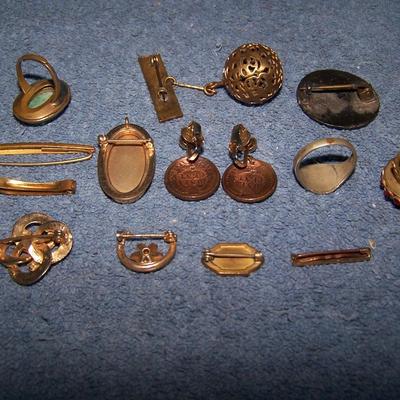 LOT 128 WONDERFUL OLD JEWELRY INDIAN HEAD PENNY EARRINGS