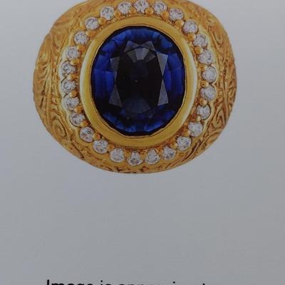 GIA CERTIFIED LAB GROWN SAPPHIRE RING