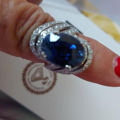 IGI CERTIFIED Lab Grown Sapphire Ring