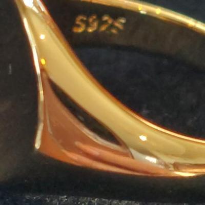 18kt Gold Overlay sterling silver Ring