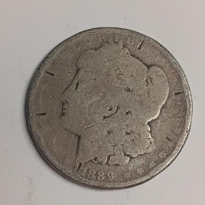 1890 AND 1889-O MORGAN SILVER DOLLARS