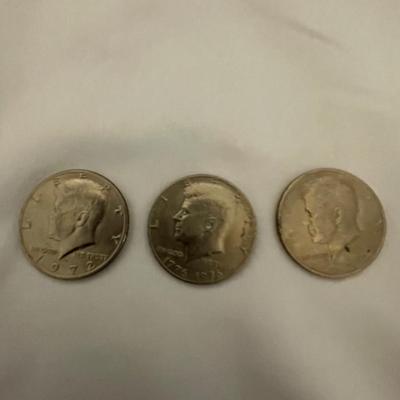 3 KENNEDY HALF DOLLARS