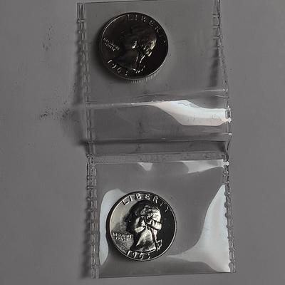 TWO 1963 UNC QUARTERS