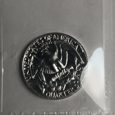 TWO 1963 UNC SILVER QUARTERS