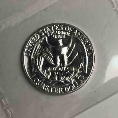 TWO 1963 UNC SILVER QUARTERS