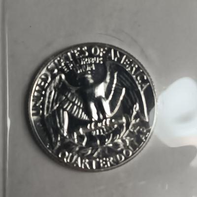 FOUR 1963 UNC SILVER QUARTERS