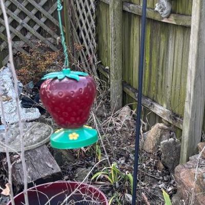 Shepard Hook and Bird Feeder